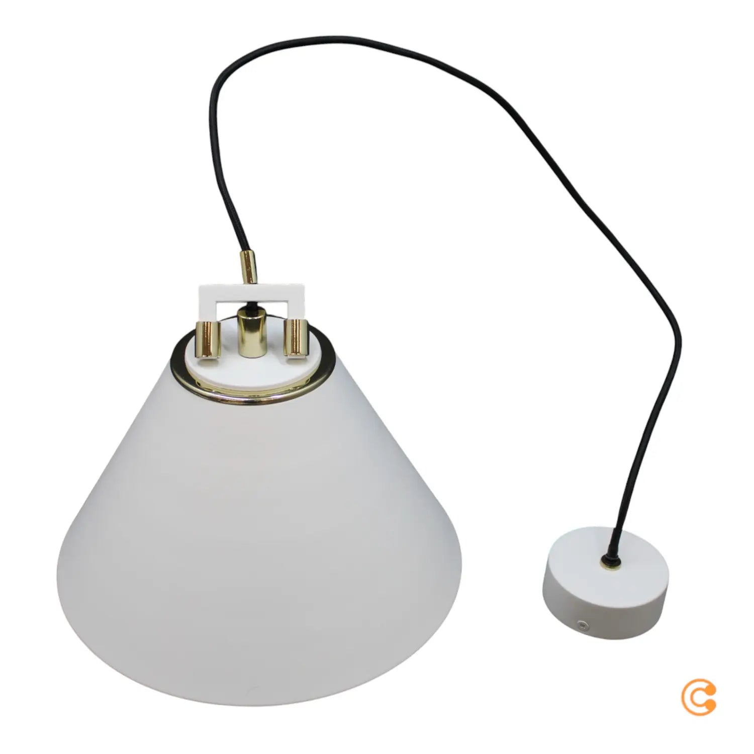 B-Ware Euluna Hängeleuchte Pendelleuchte Lampe Weiß ø 28cm Einflammig E27 Metall - 5902553229226