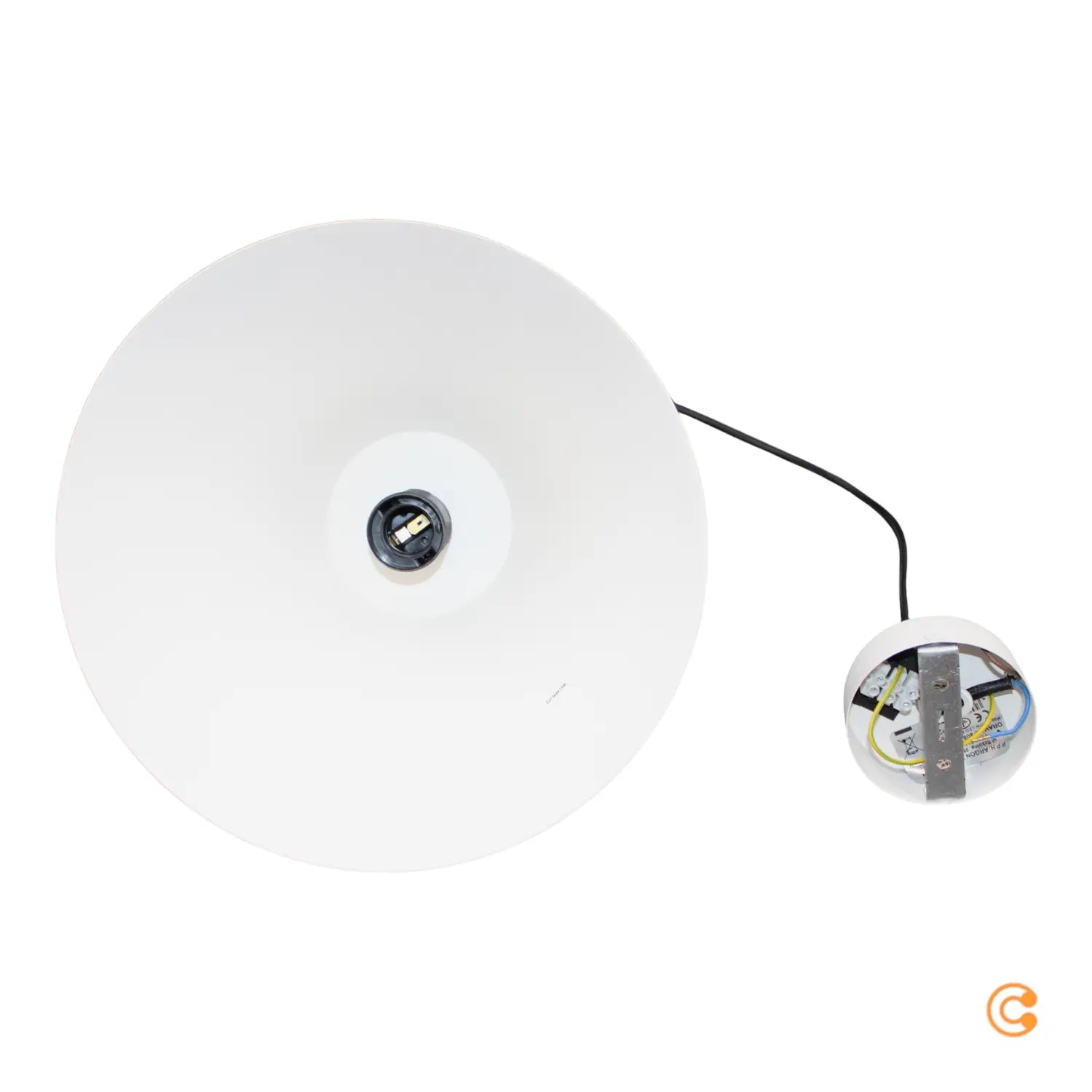 B-Ware Euluna Hängeleuchte Pendelleuchte Lampe Weiß ø 28cm Einflammig E27 Metall - 5902553229226