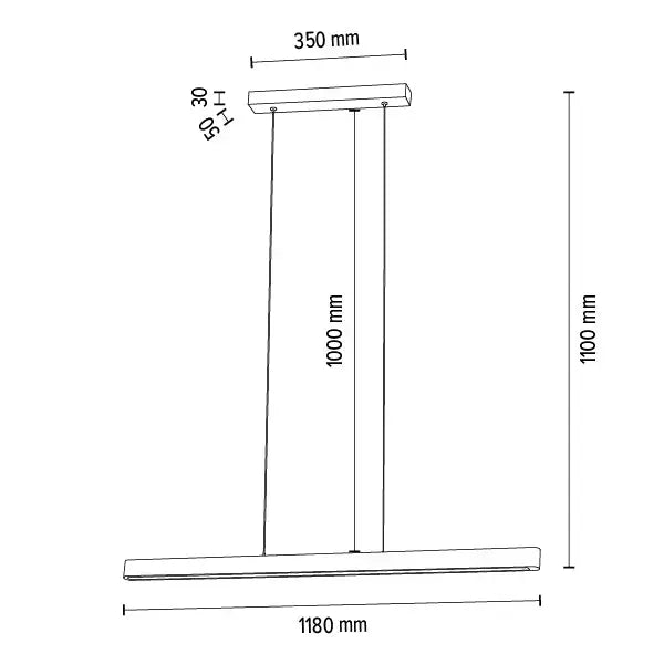 B-Ware Euluna Led Hängeleuchte Forrestal Deckenlampe Deko Pendelleuchte Länge 120 Cm859