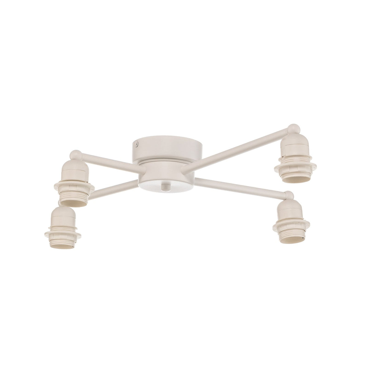 Euluna Deckenleuchte Deckenlampe Lodge Jute Textil Metall beige weiß 4-flammig - 5905317601863