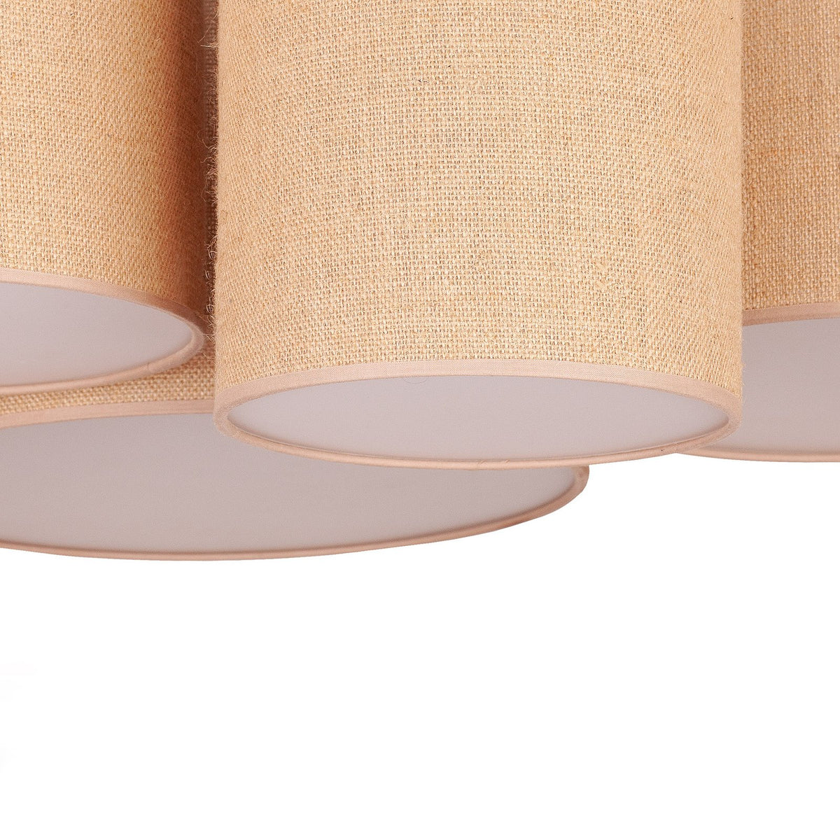 Euluna Deckenleuchte Deckenlampe Lodge Jute Textil Metall beige weiß 4-flammig - 5905317601863
