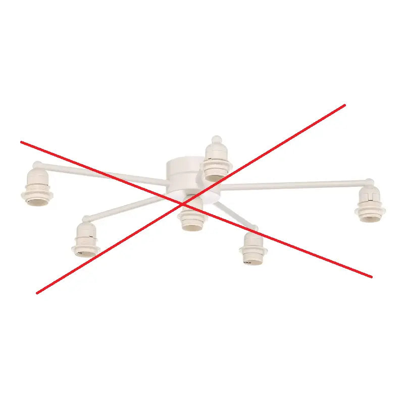 Euluna Lodge Deckenleuchte 6 Flg Deckenlampe Leuchte Lampe E27 Siehe Text/Foto B-Ware - 5905317601900