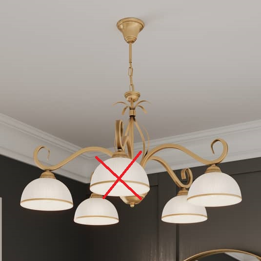 Euluna Pendelleuchte Wivara Pendellampe Lampe Leuchte 5 Gold Siehe Text/Foto B-Ware - 5901738918283