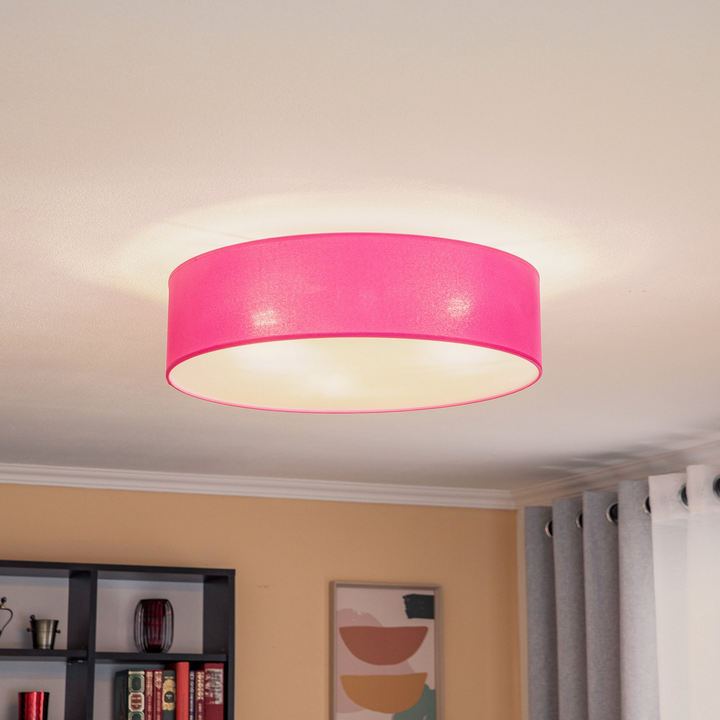 Euluna Roller Deckenlampe Deckenleuchte Lampe Leuchte Led Pink ø 50 Cm Textil B-Ware - 5905317601641