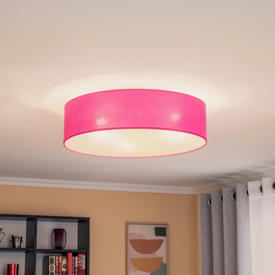 Euluna Roller Deckenlampe Deckenleuchte Lampe Leuchte Led Pink ø 50 Cm Textil B-Ware - 5905317601641