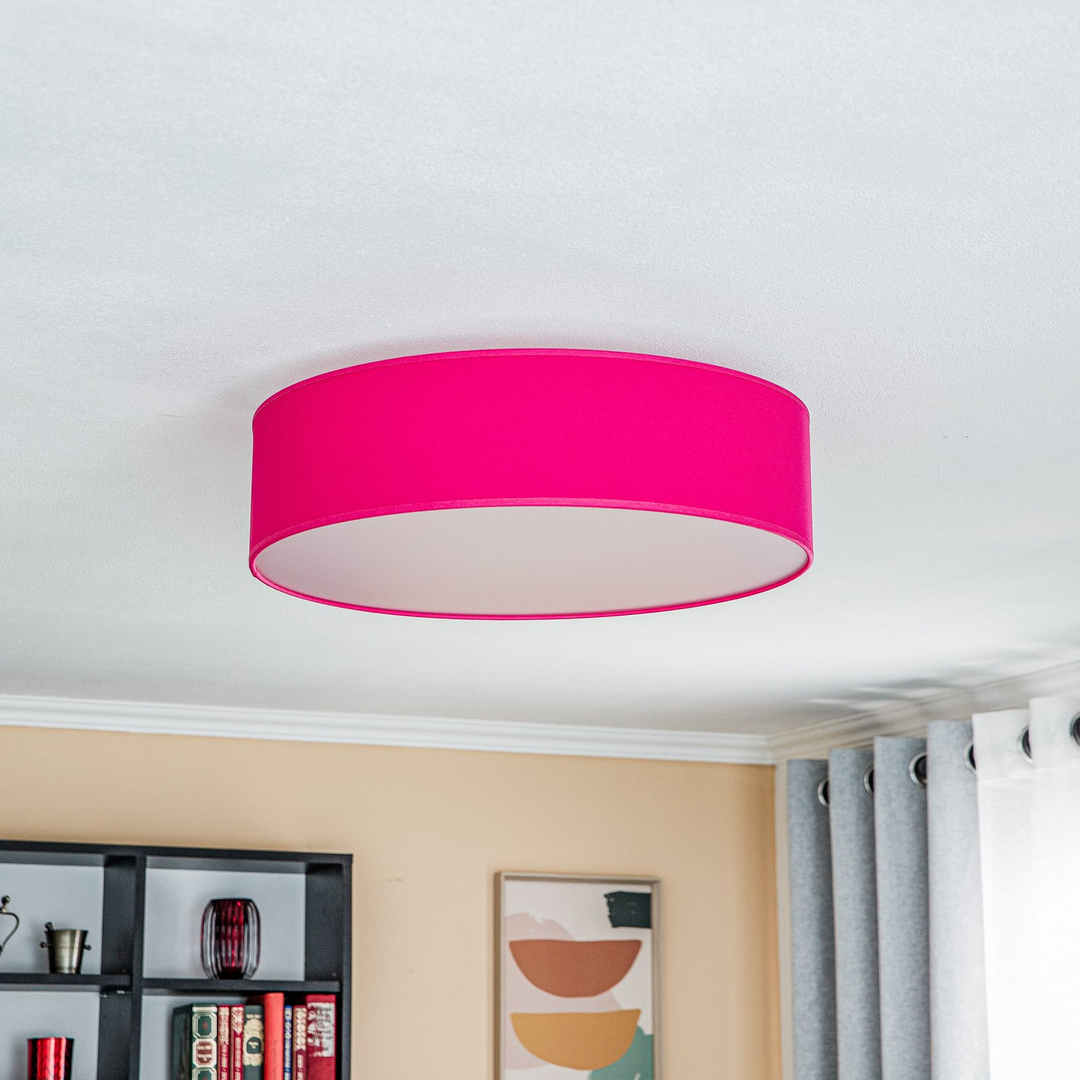 Euluna Roller Deckenlampe Deckenleuchte Lampe Leuchte Led Pink ø 50 Cm Textil B-Ware - 5905317601641