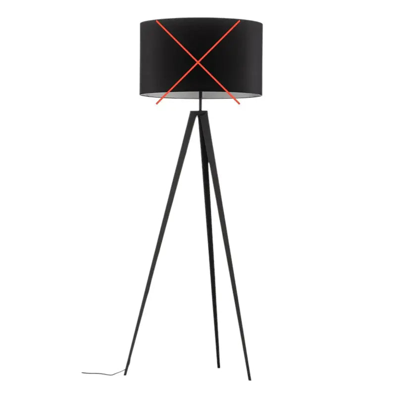 B-Ware Euluna Stehleuchte Tago Dreibein Lampe Schwarz Silber Wohnzimmer Siehe Text/Foto - 6089325