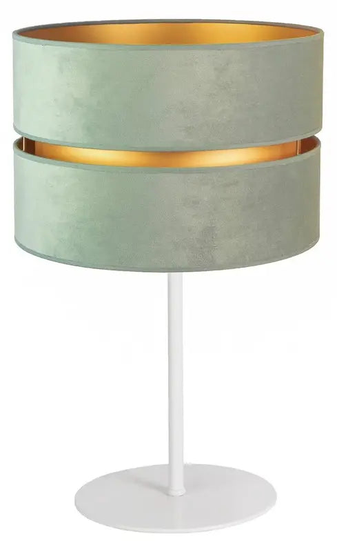 B-Ware Euluna Tischlampe Tischleuchte Golden Duo Lampe Mintgrün Gold Samt 30 Cm E14 Led - 5903689183819