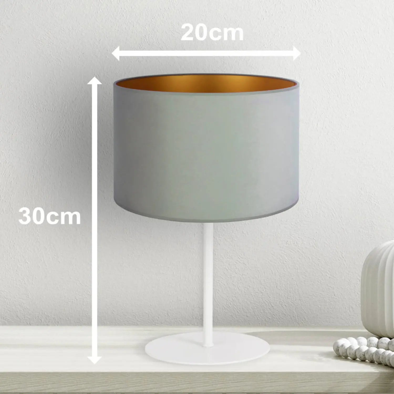 B-Ware Euluna Tischlampe Golden Roller Büroleuchte Schreibtischlampe E14 Mintgrün Gold - 5903689183505