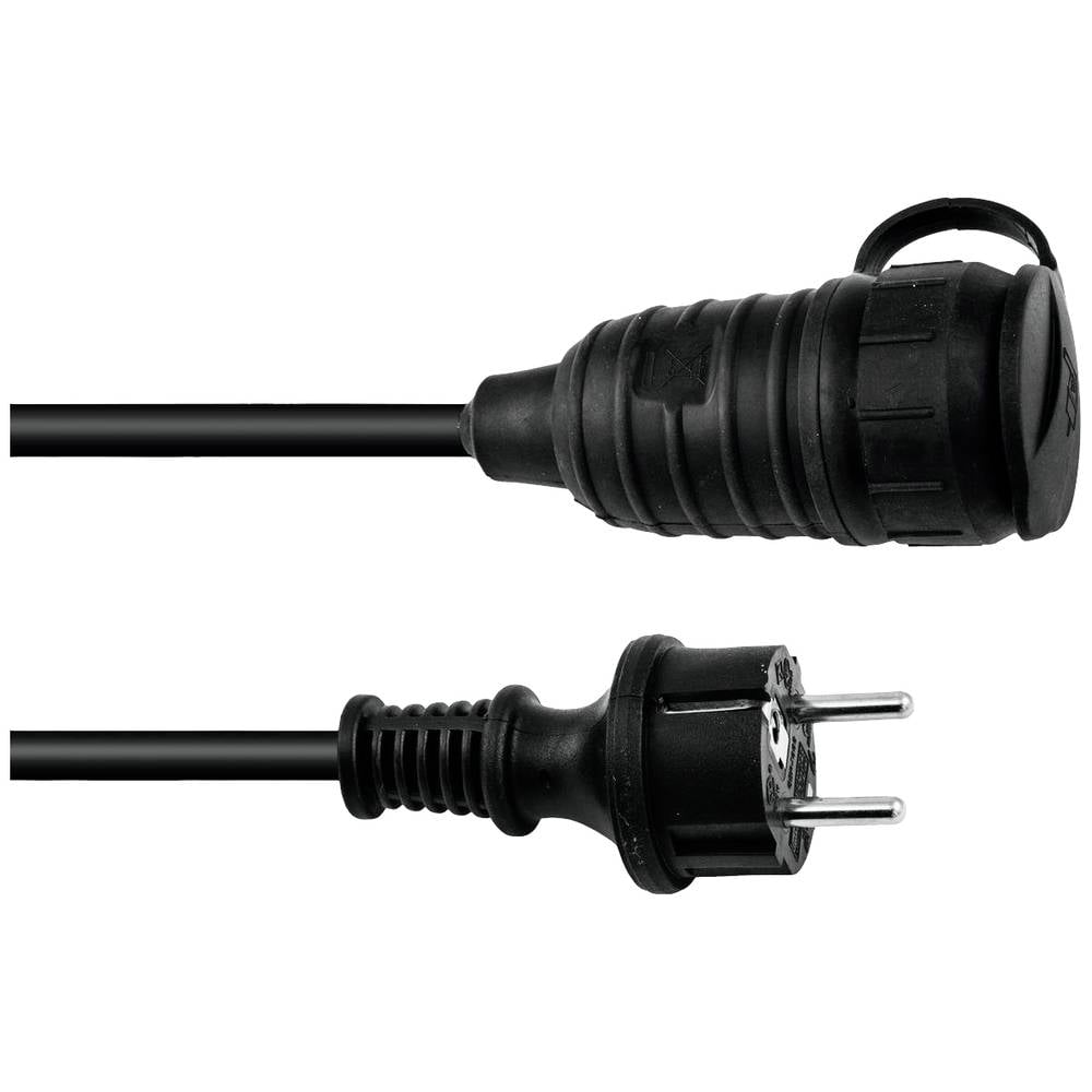 B-Ware Eurolite Strom Verlängerungskabel 15m H07 Rn F 3 G1.5 Netzkabel 16 A Schwarz  - 4026397561289