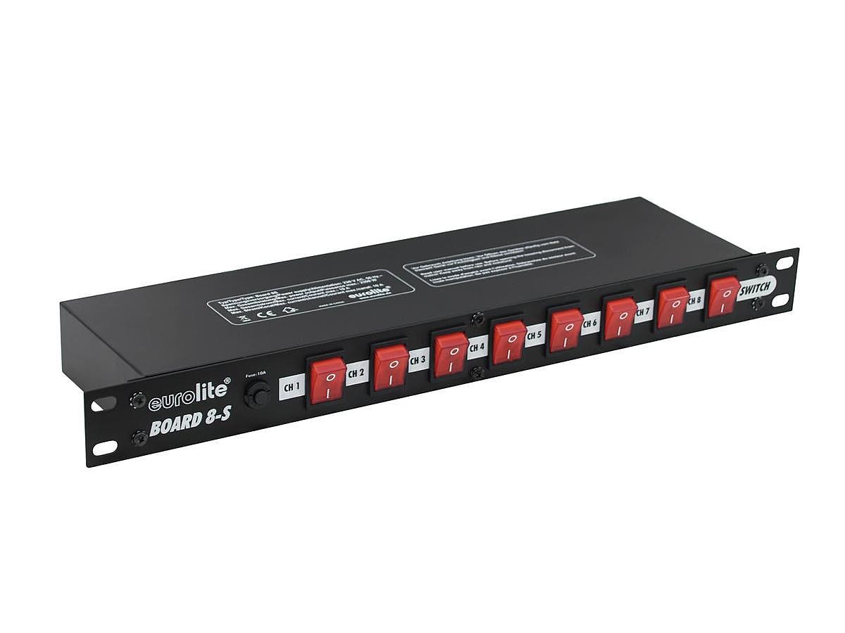 Eurolite Board 8 S 8x Kaltgerätebuchse Schaltverteiler 8 Beleuchtete Schalter B-Ware - 4026397465310