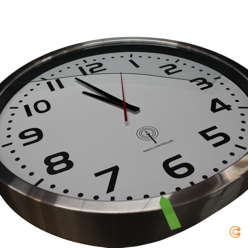 Euro Time 56863 Funk Wanduhr 50cm Wand Uhr Wohnzimmeruhr Funkuhr Siehe Text/Foto C-Ware - 4044685500871