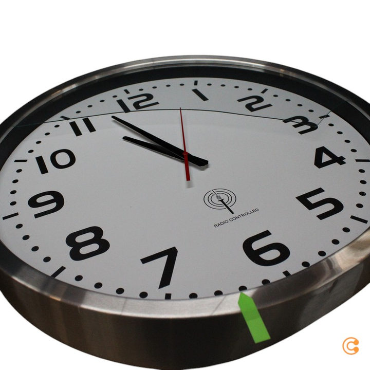 Euro Time 56863 Funk Wanduhr 50cm Wand Uhr Wohnzimmeruhr Funkuhr Siehe Text/Foto C-Ware - 4044685500871