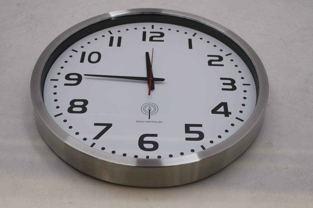 EuroTime 56863 Funk Wanduhr 50cm Wand Uhr Dekouhr Büro Funkuhr DEFEKTWARE - 4044685500871
