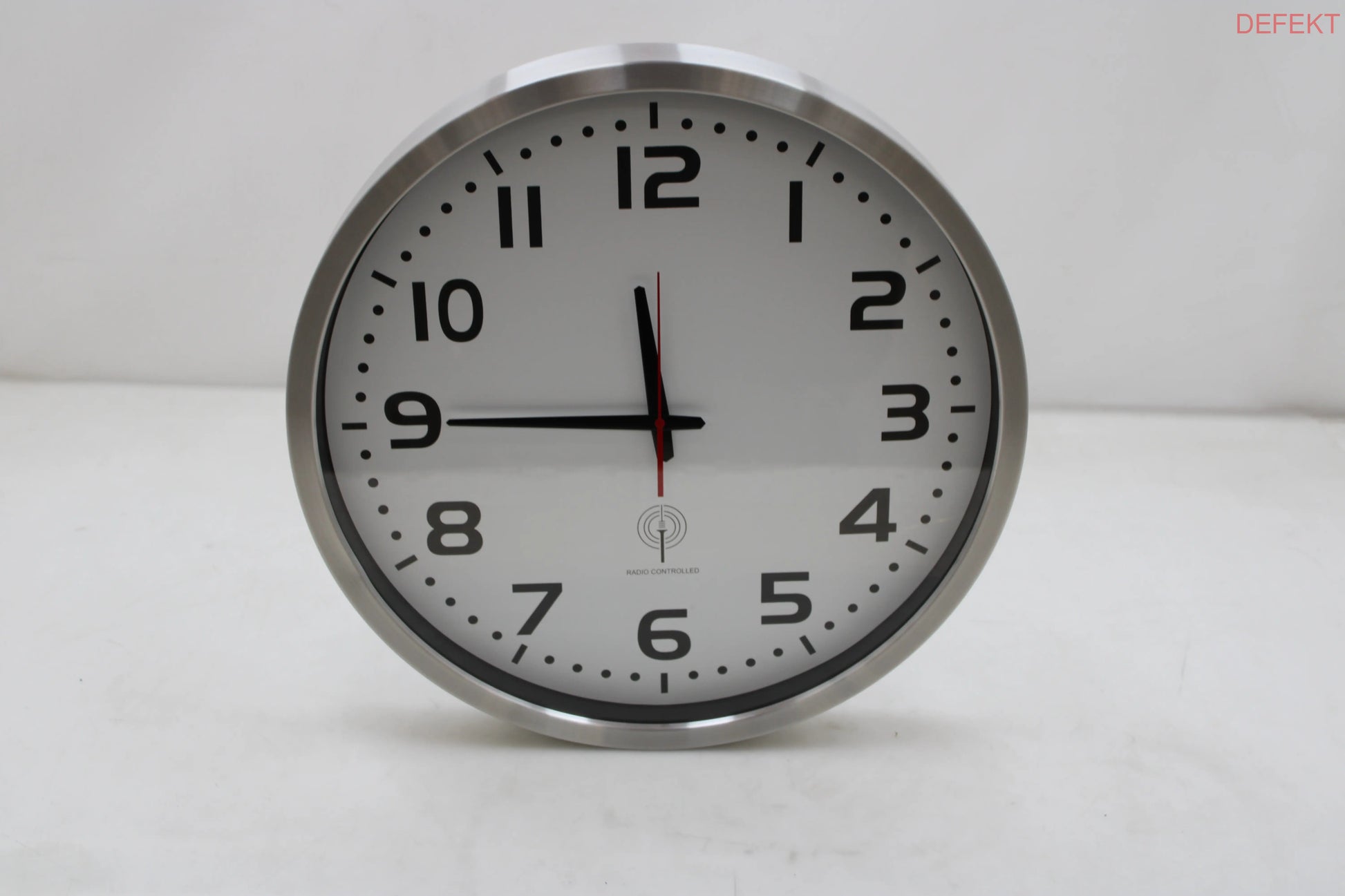 D-Ware Euro Time 56863 Funk Wanduhr 50cm Wand Uhr Dekouhr Büro Funkuhr Defektware - 4044685500871