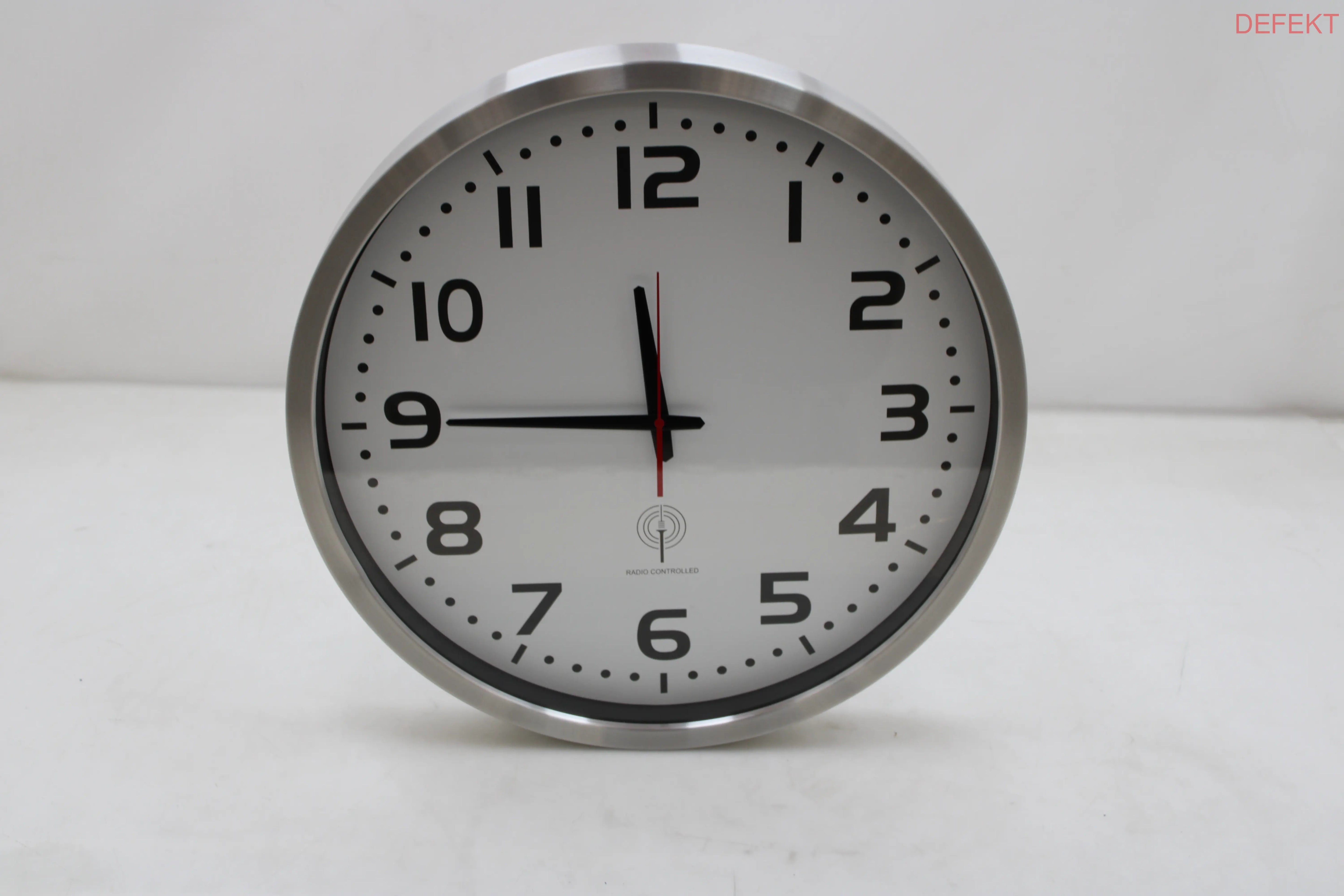 D-Ware Euro Time 56863 Funk Wanduhr 50cm Wand Uhr Dekouhr Büro Funkuhr Defektware - 4044685500871