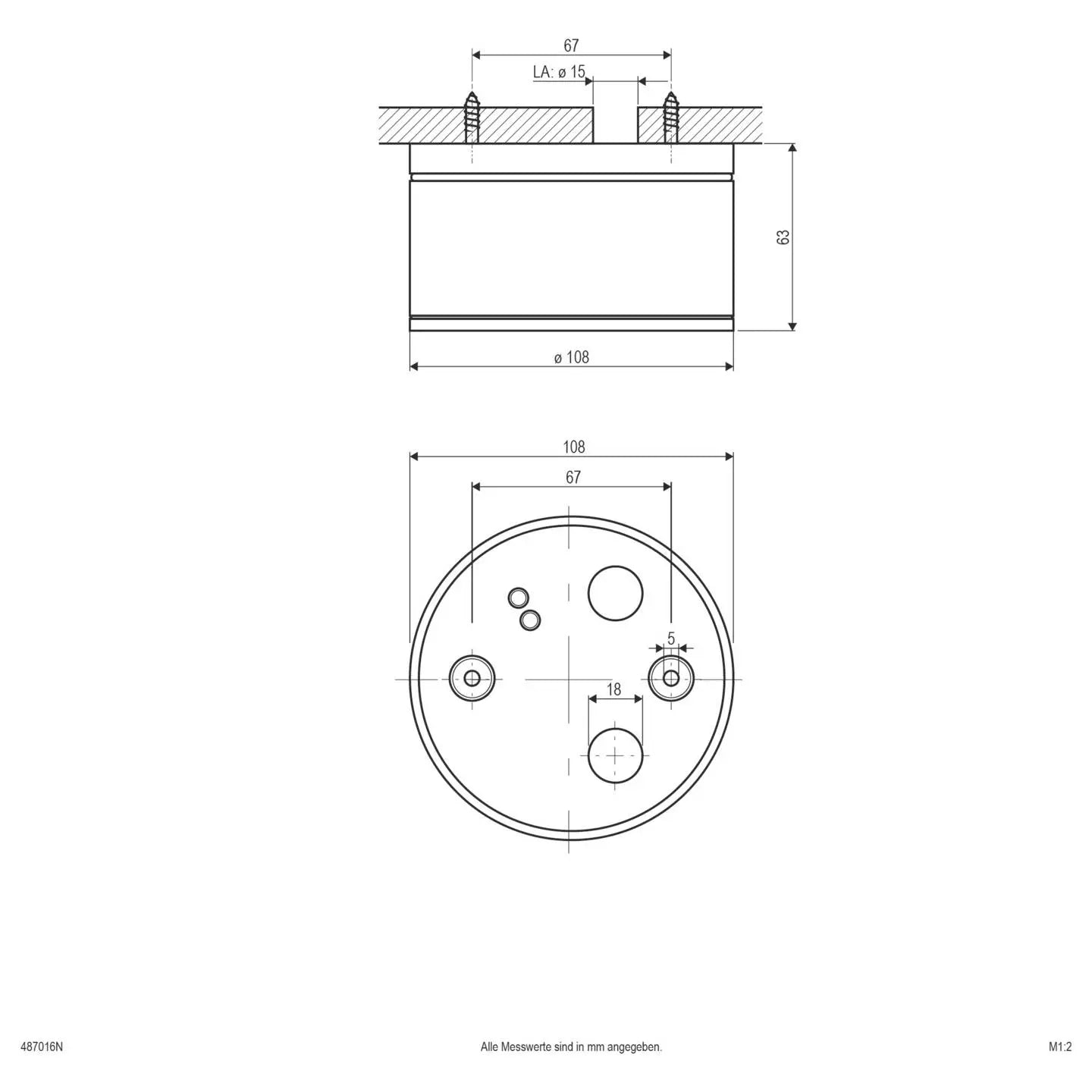 B-Ware Evn Wandleuchte Anbauleuchte Gx53 Aluminium Anthrazit Wandmontage 487016 N  - 4037293015318