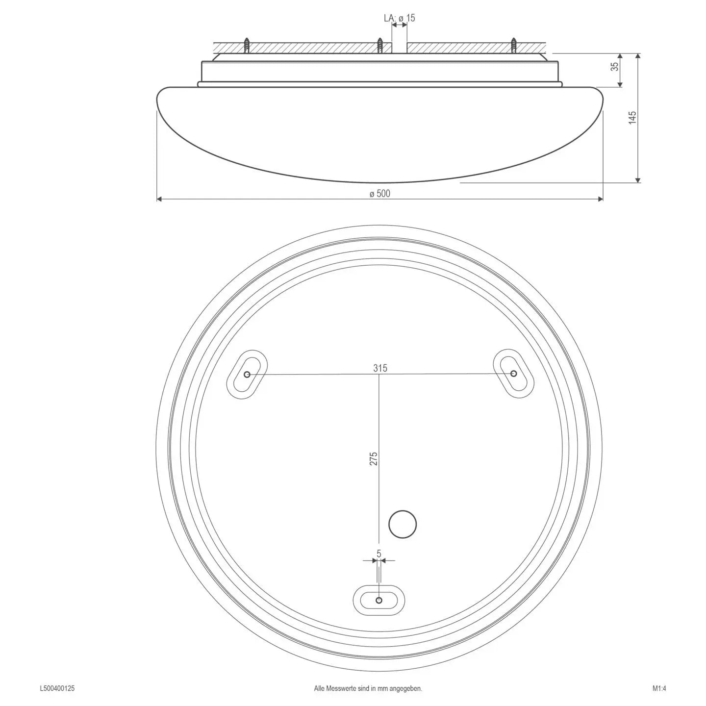 B-Ware Evn Deckenleuchte Deckenlampe Led Weiß Leuchte Lampe Flur Büro Wohnzimmer Ip44 - 4037293026895