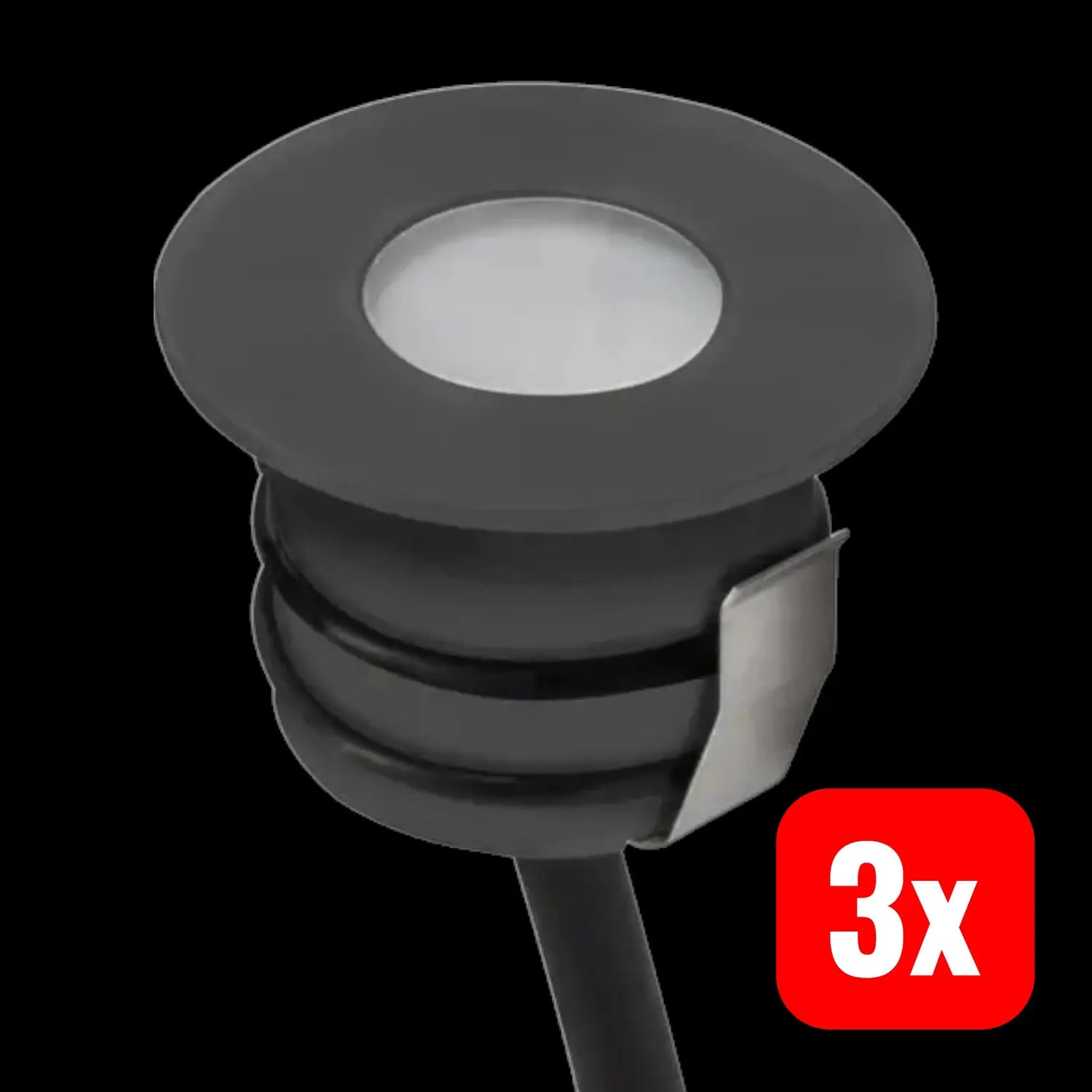 B-Ware Evn Bodeneinbauleuchte Einbaustrahler Led Anthrazit Ip65 Aluminium Warm 3 Stück - 4037293027489