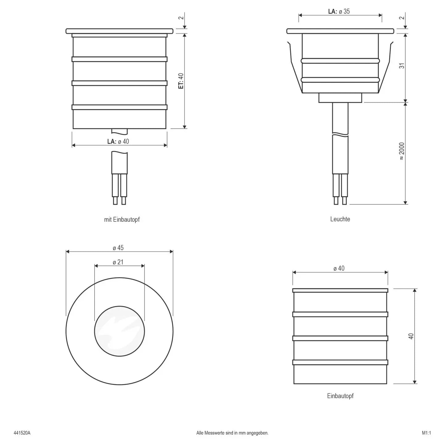 B-Ware Evn Bodeneinbauleuchte Einbaustrahler Led Anthrazit Ip65 Aluminium Warmweiß 45mm - 4037293027489