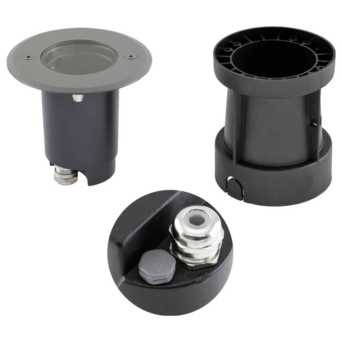 EVN Bodeneinbauleuchte Bodeneinbaustrahler LED Aluminium Edelstahl Kunststoff - 4037293028646