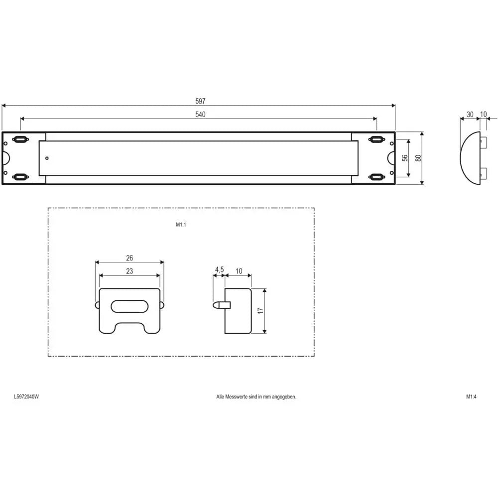 B-Ware Led Deckenleuchte Lichtleiste Hauptbeleuchtung Evn Weiß Raumleuchte Raumbeleucht - 4037293003711