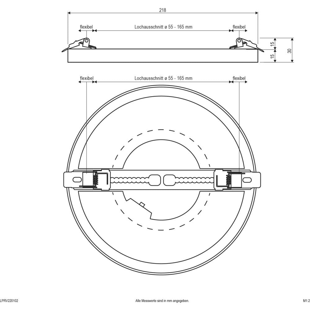 Evn Lichttechnik Lprv220125 Led Panel 18 W Warmweiß Tageslichtweiß Weiß Lampe B-Ware - 4037293026628