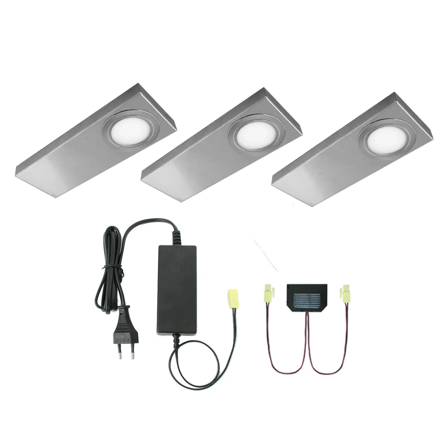 B-Ware Evotec Unterbauleuchte Unterschrankleuchte Led Edelstahl Weiss Schalter 3er Set - 4012676114109