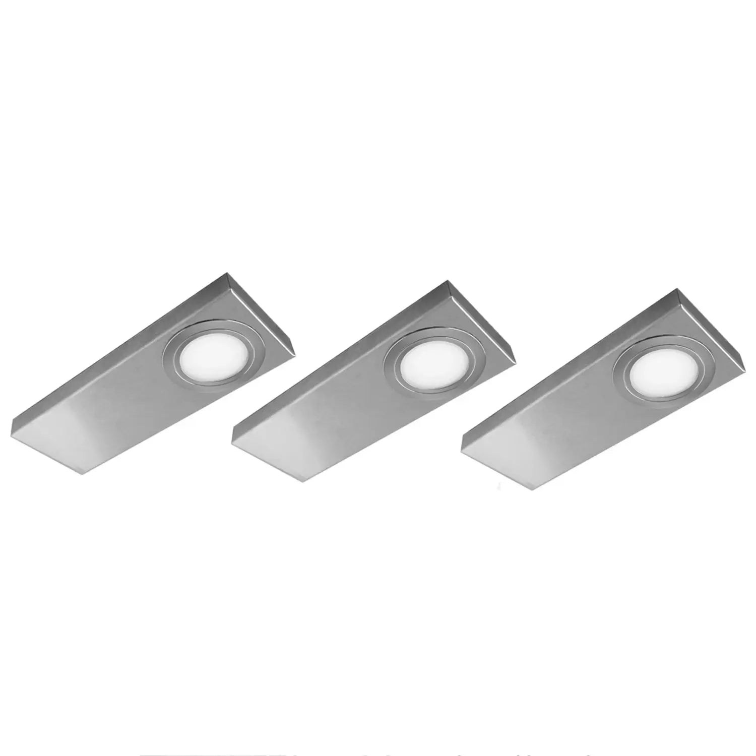 B-Ware Evotec Unterbauleuchte Unterschrankleuchte Led Edelstahl Weiss Schalter 3er Set - 4012676114109