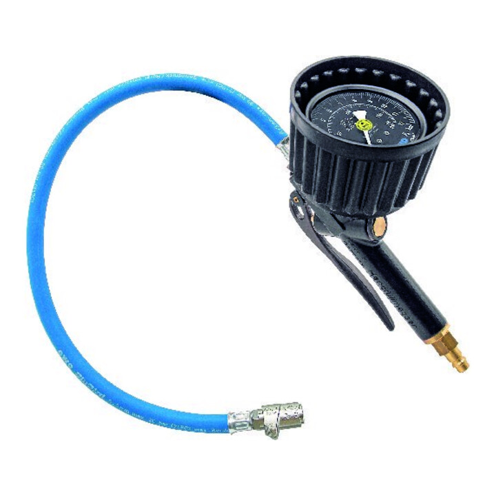B-Ware Ewo Handreifenfüllmesser Füllgerät Manometer Quick Stecker Dn 72 Aluminium - 4030875176643