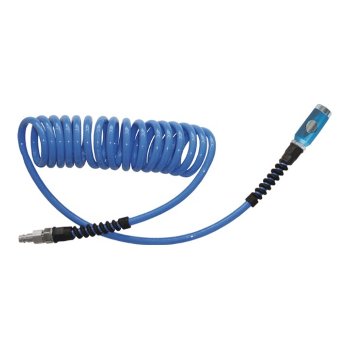 B-Ware Ewo Spiralschlauchset Schlauch Druckluft Blau Polyurethan 6m Dn74 10mm 65mm - 4030875158922