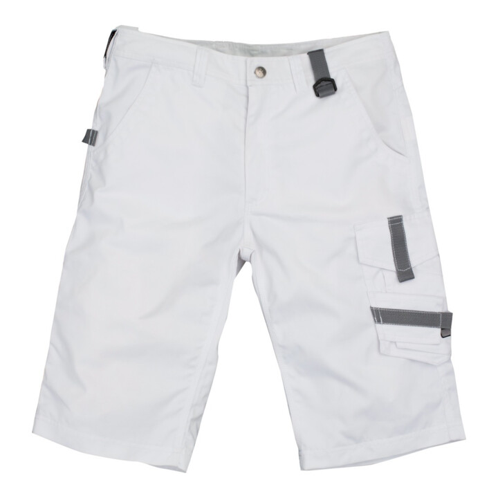 Excess Bermuda Shorts Arbeitshose Cargotasche Gr 48 Weiß Grau Hose  B-Ware