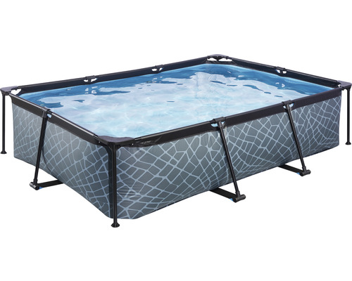 B-Ware Exit Toys Pool Schwimmbecken Exit Stone Pool 3x2x0,65m Filterpumpe Outdoor
