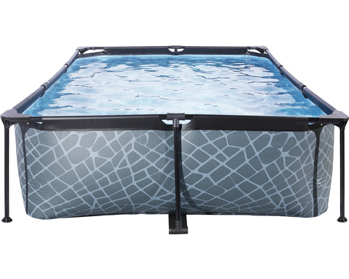 B-Ware Exit Toys Pool Schwimmbecken Exit Stone Pool 3x2x0,65m Filterpumpe Outdoor