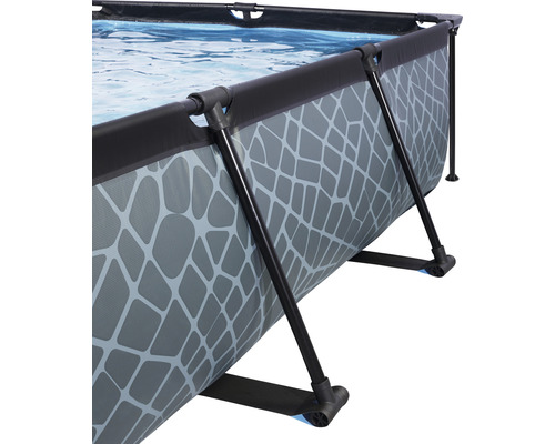 B-Ware Exit Toys Pool Schwimmbecken Exit Stone Pool 3x2x0,65m Filterpumpe Outdoor