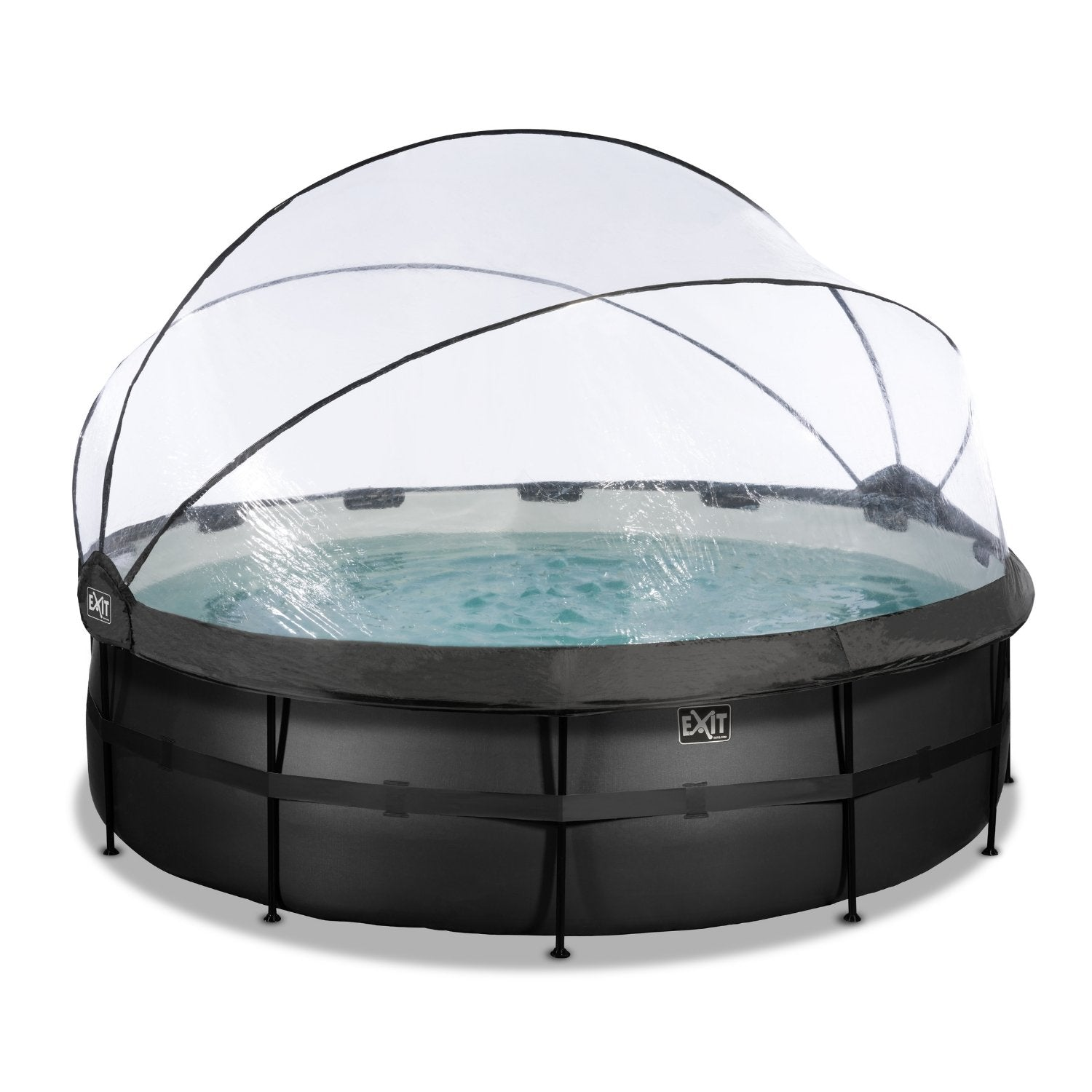 Exit Toys Pool ø450x122cm Black Leather Dach Aufstellbecken Schwimmbecken B-Ware - 8720088267950