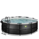 Exit Toys Pool ø450x122cm Black Leather Dach Aufstellbecken Schwimmbecken B-Ware - 8720088267950