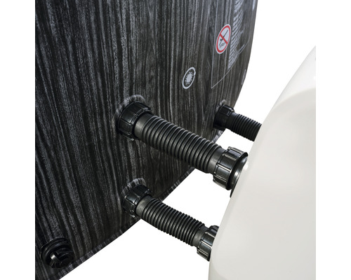 B-Ware Exit Wood Deluxe Whirlpool Pool Spa Whirlpool ø204x65cm Dunkelgrau