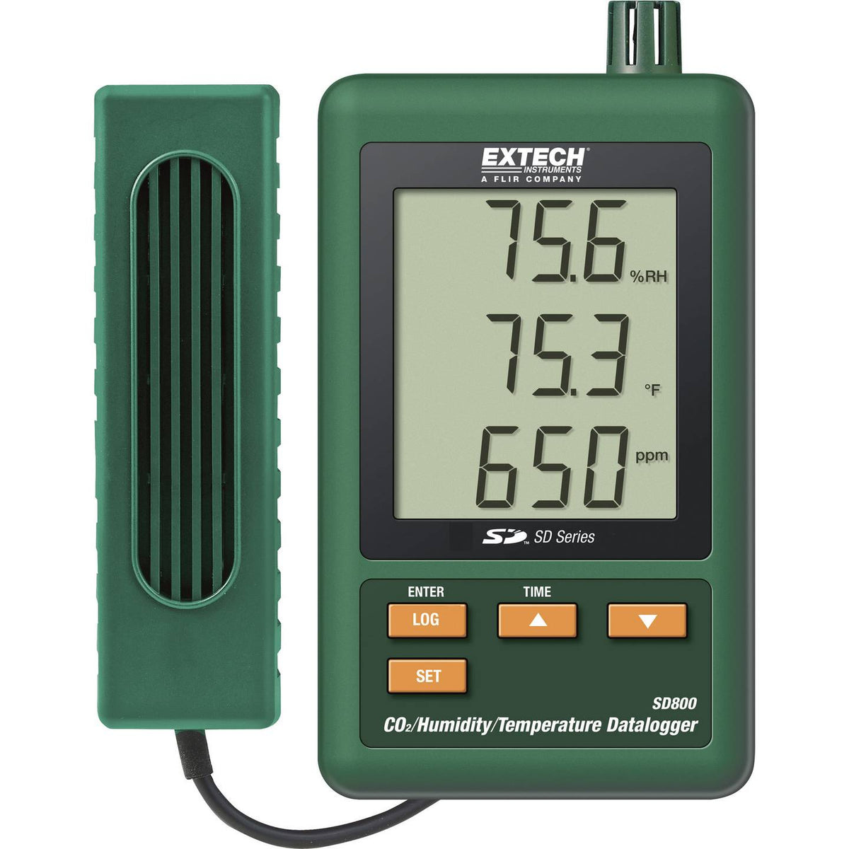 Extech SD800 Multi-Datenlogger Messgröße Temperatur CO2 Luftfeuchtigkeit - 0793950438008