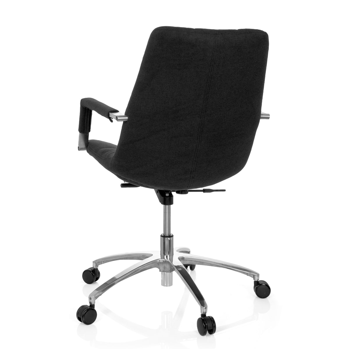 hjh OFFICE Bürostuhl Drehstuhl SARANTO Stuhl Stoff schwarz Armlehnen Rollen - 4251084658304