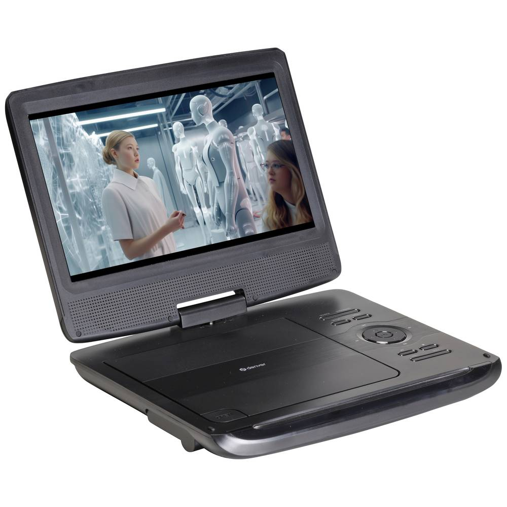 Denver Mt 1097 Tragbarer Dvd Player 25.4 Cm 10 Zoll Akkubetrieb Dvd Spieler B-Ware