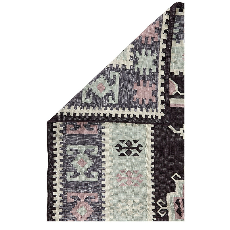 B-Ware Liv Interior Souk Kelim Teppich 140x200cm Läufer Vorleger Bunt Wohnzimmerteppich