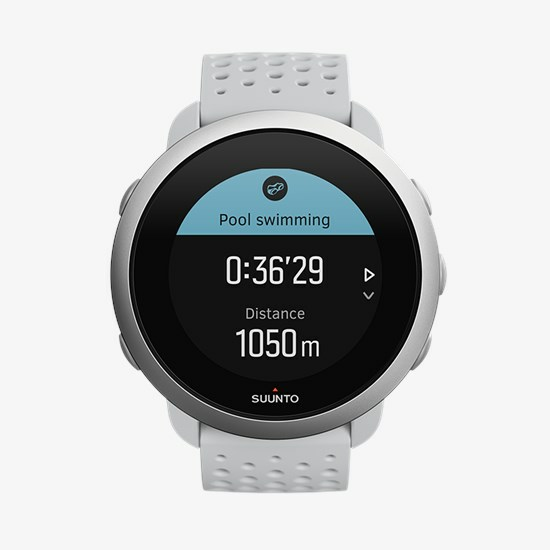 Suunto 3 Pebble White Smartwatch Fitness Armband Tracker Sportuhr Schrittzähler