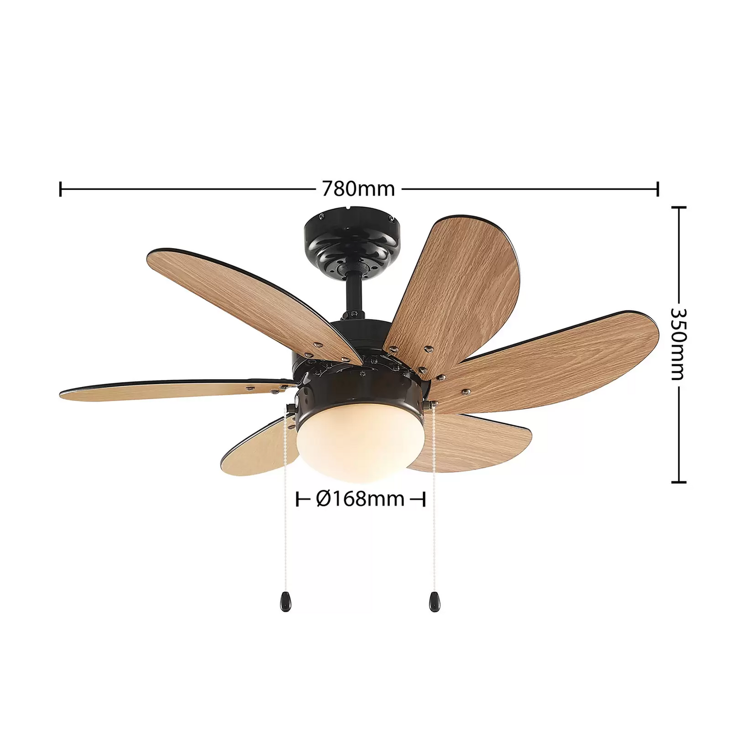 B-Ware Lindby Deckenventilator Mit Licht Minja Schwarz Leise 78 Cm Ventilator Lampe Led