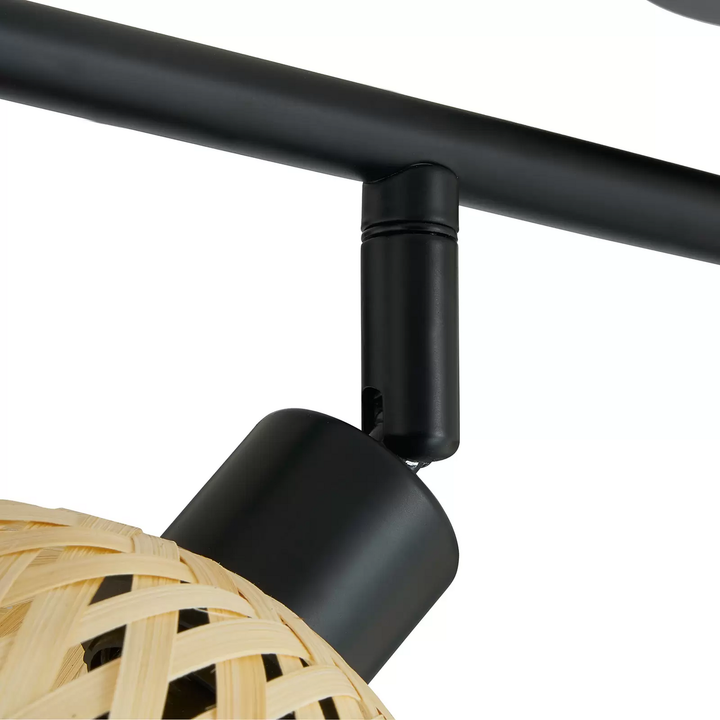 Lindby Youstin Bambus Deckenspot Deckenlampe Deckenleuchte Lampe Leuchte Spot B-Ware