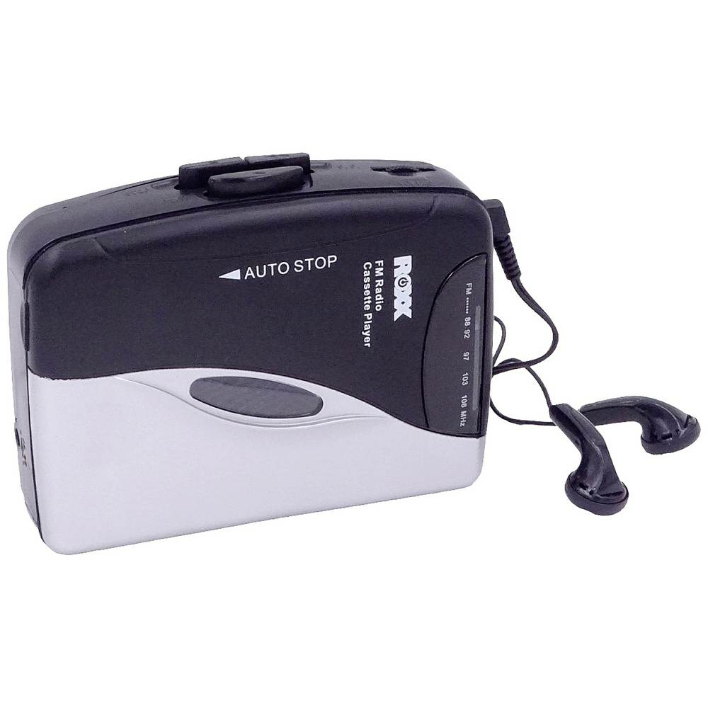 B-Ware Roxx Pcp 300 Tragbarer Kassettenspieler Mobiler Kassettenplayer Schwarz Silb832