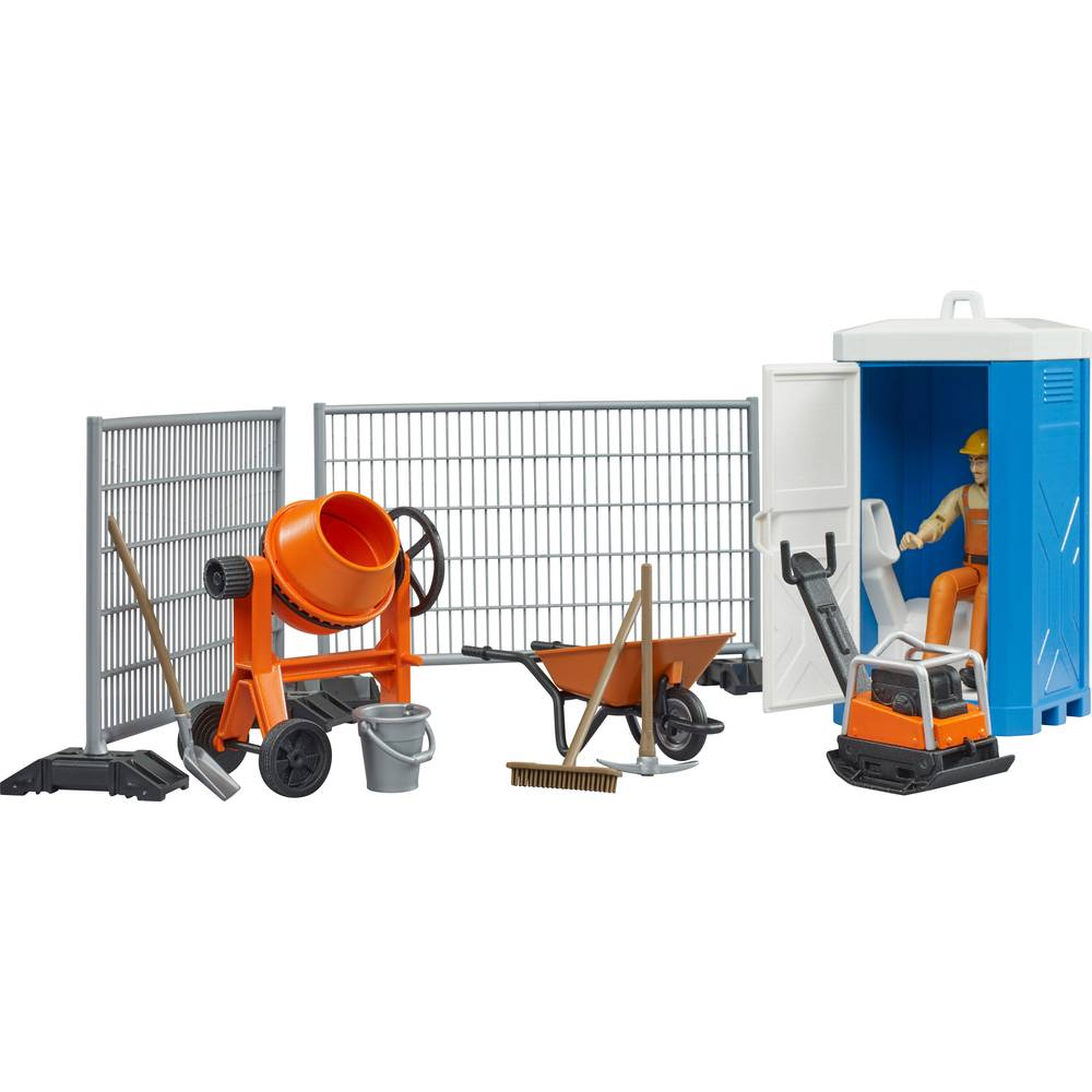 Ensemble de chantier Bruder Bworld, véhicule utilitaire miniature prêt à monter, jouet pour enfants, produit de seconde main.
