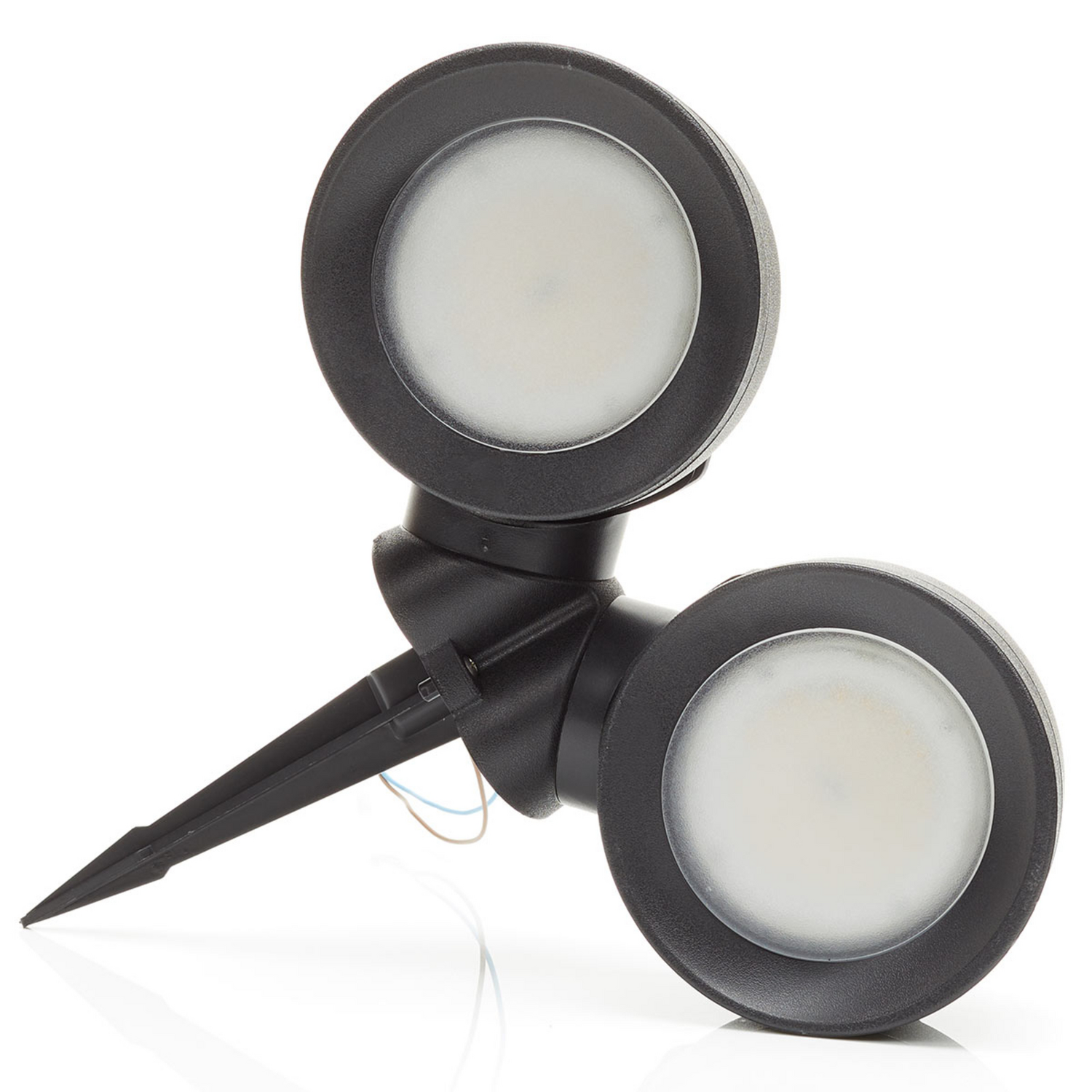 Spießspot Tommy El Rund Schwarz Frosted 2x10 W Cct Gartenlampe Leuchtmittel Lampe B-Ware - 8031874224805