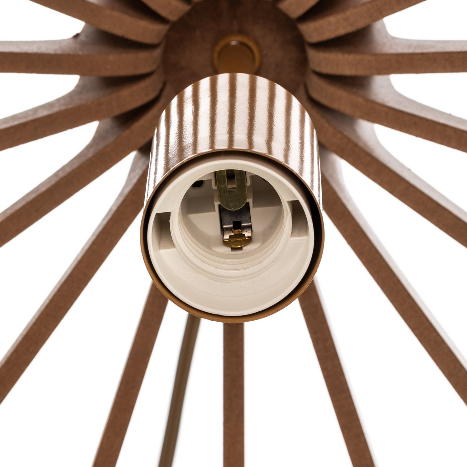 Nowodvorski Lighting Hängeleuchte Ika Id Mit Holzlamellen Schirm ø 51cm Lampe B-Ware - 5903139417495