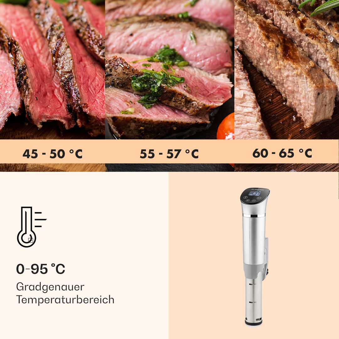 Klarstein Quickstick Flex 1300W  silver Dampfgarer Kleinküchengerät Küchengerät